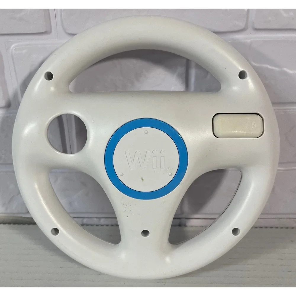 Nintendo Wii Wheel Accessory Unisex OS White Mario Kart Racing Shell RVL-024